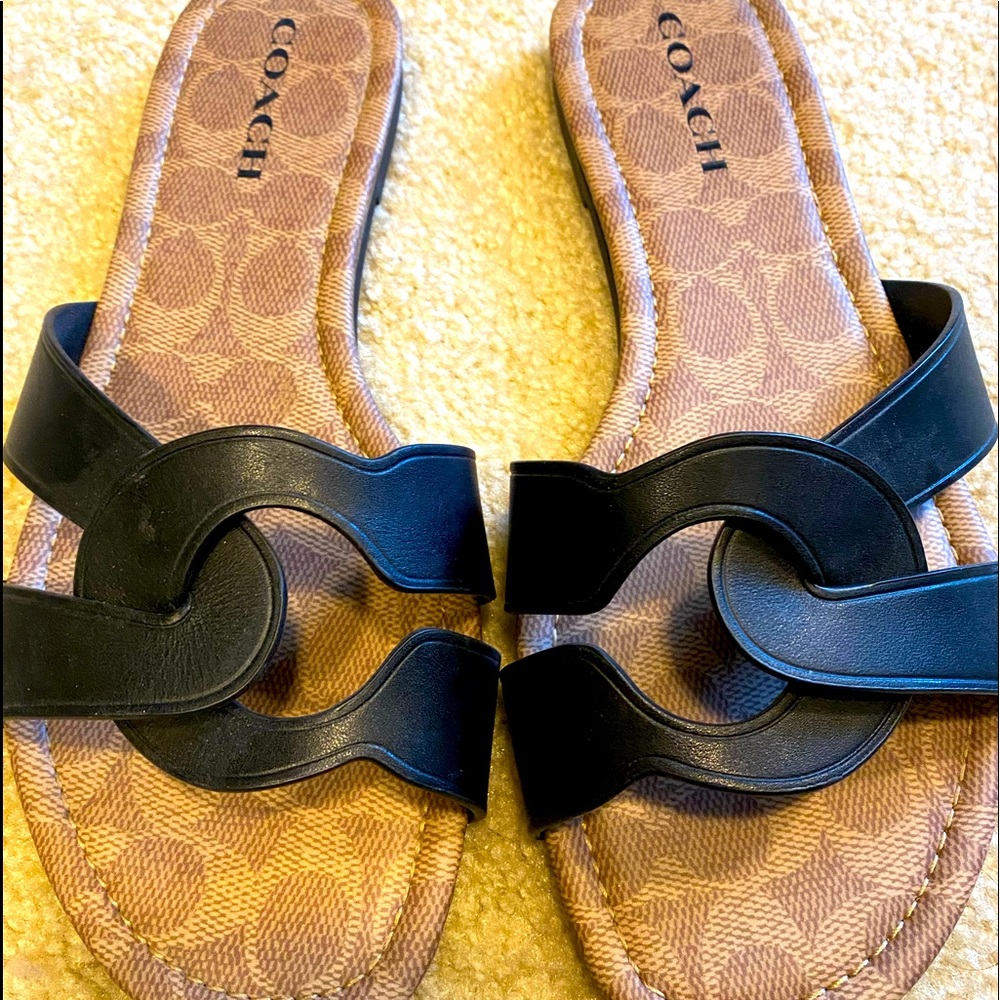 Coach slip on sandals size 9.5 LIKE NEW